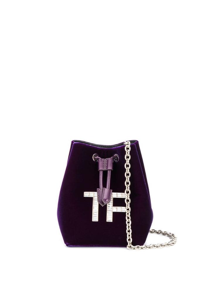 Tom Ford Velvet Bucket Bag - Purple