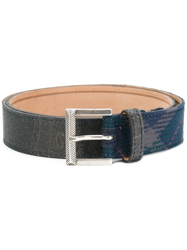 Etro Textured Pattern Belt - Blue
