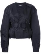 Yang Li Short Aviator Jacket, Women's, Size: 42, Black, Polyamide/polyester/viscose