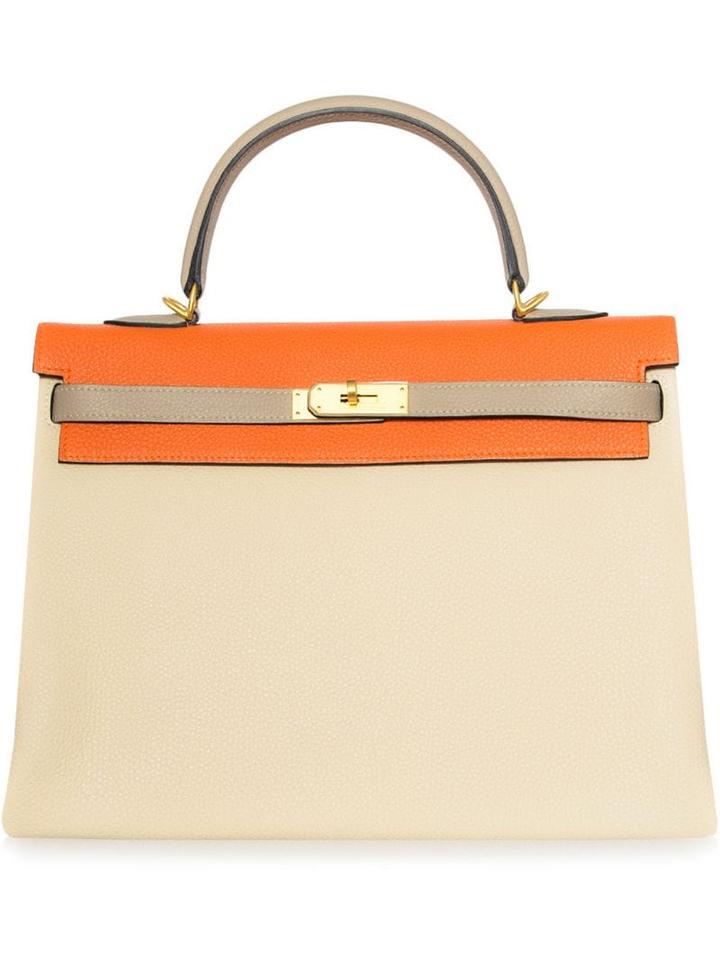 Hermès Pre-owned 35cm Kelly Bag - White