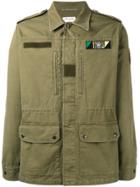 Saint Laurent Sweet Dreams Shark Patch Military Jacket - Green