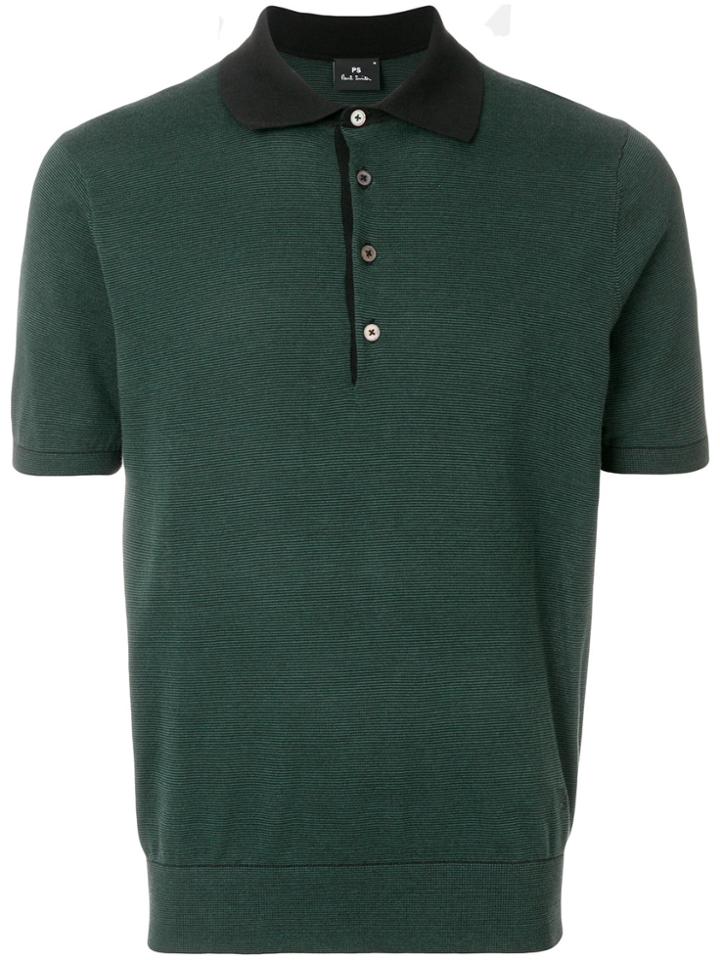 Ps By Paul Smith Contrast Collar Polo Shirt - Green