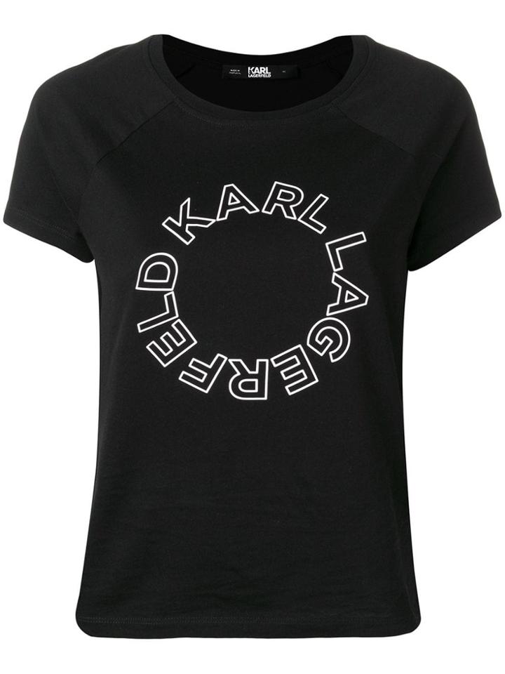 Karl Lagerfeld Circle Logo T-shirt - Black