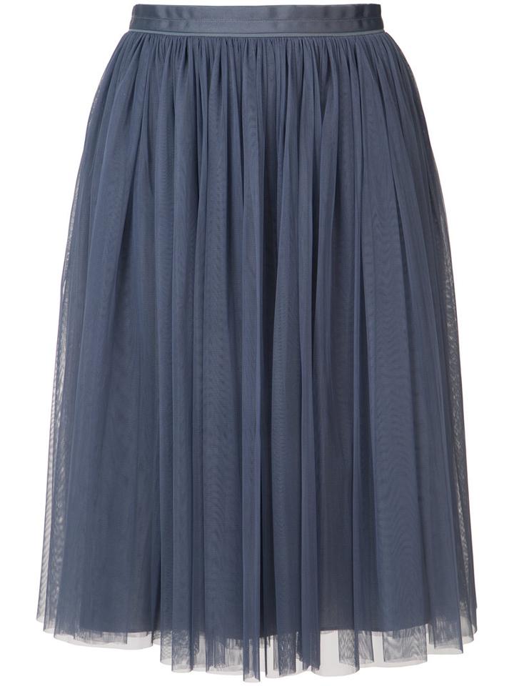 Needle & Thread Pleated Full Skirt, Women's, Size: 0, Blue, Nylon/polyester