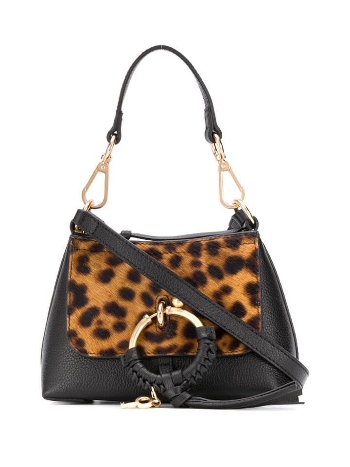 See By Chloé Mini Leopard Print Cross Body Bag - Black
