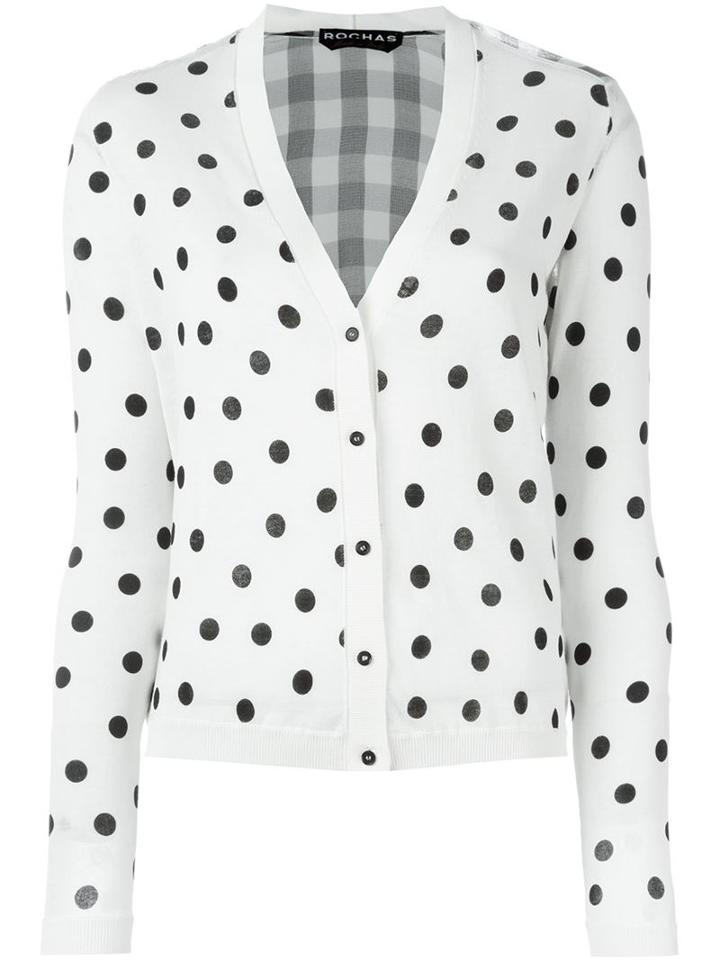 Rochas Polka Dot Print Cardigan