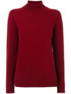 Jil Sander Roll Neck Sweater - Red