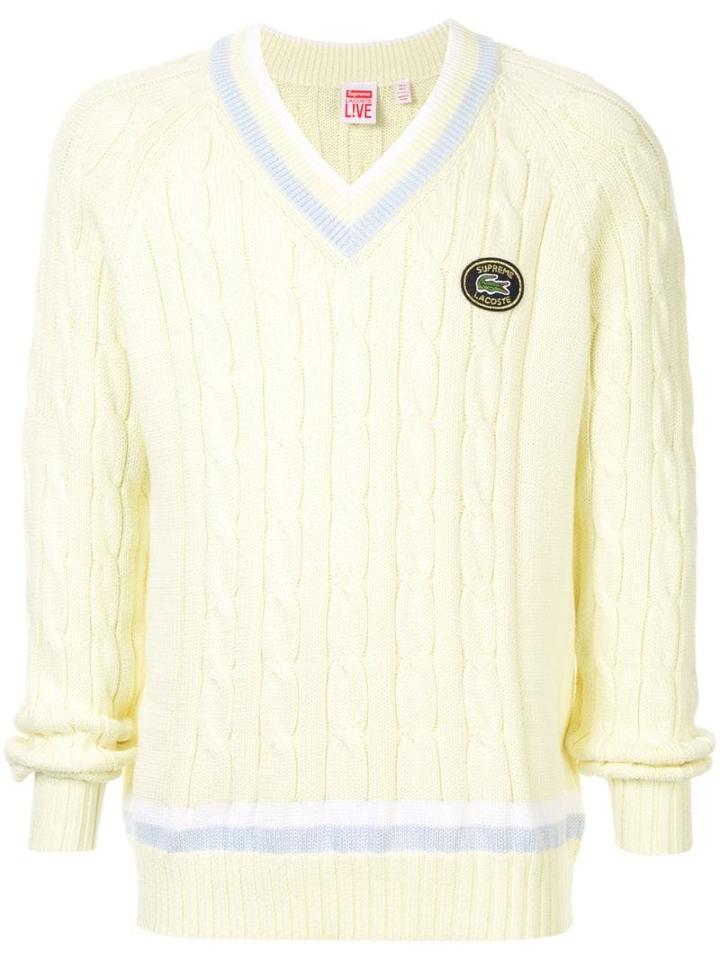 Supreme Cable Knit Cricket Jumper - Yellow