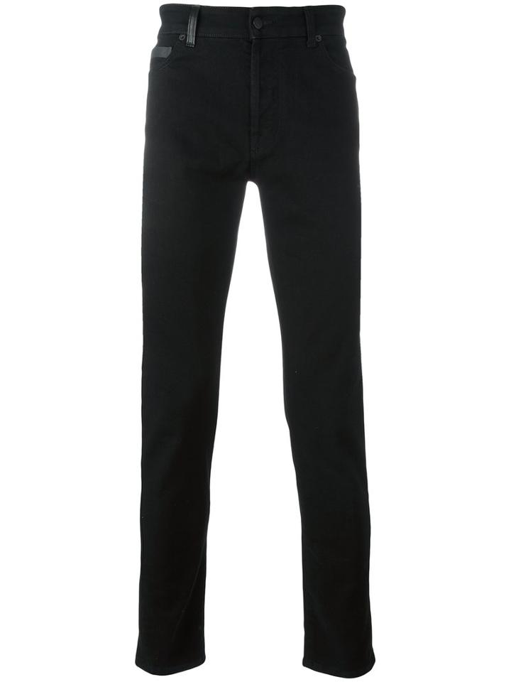 Marcelo Burlon County Of Milan Printed Slim-fit Jeans, Men's, Size: 31, Black, Cotton/spandex/elastane