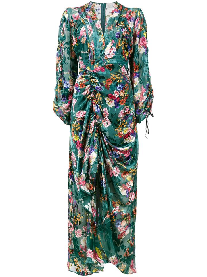 Preen By Thornton Bregazzi Opal Floral Print Silk Midi Dress -