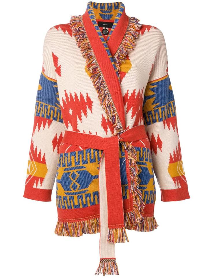 Alanui Belted Cashmere Cardigan - Orange