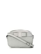 Salvatore Ferragamo Glitter Embellished Shoulder Bag - Silver