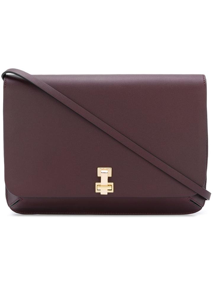 The Volon Push-lock Shoulder Bag - Red