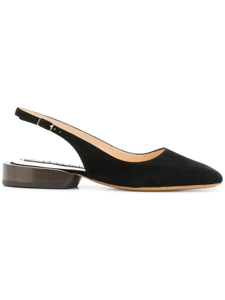 Jacquemus Square-toe Slingback Ballerinas - Black