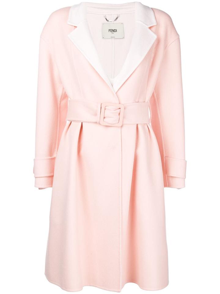 Fendi Belted Midi Coat - Pink
