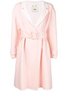 Fendi Belted Midi Coat - Pink