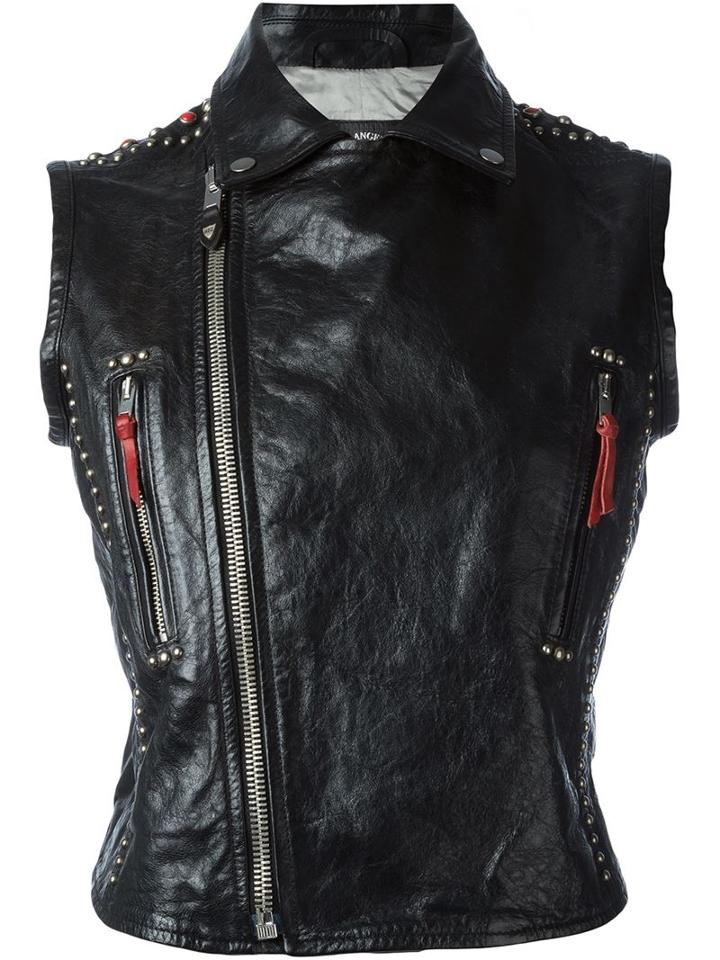 Htc Hollywood Trading Company Studded Biker Waistcoat