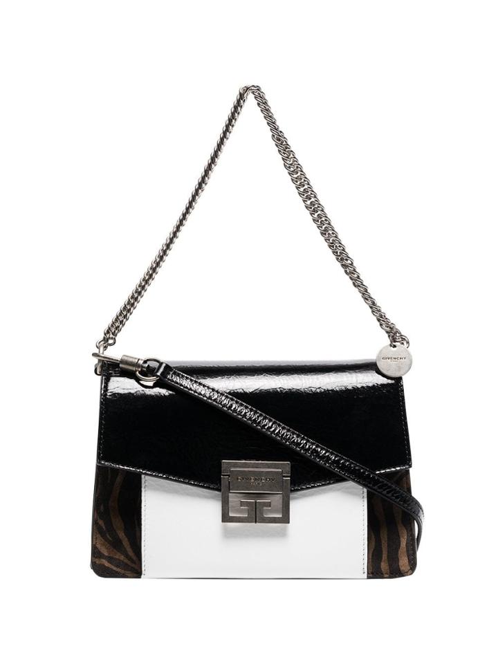Givenchy Black G3 Zebra Print Patent Leather Bag
