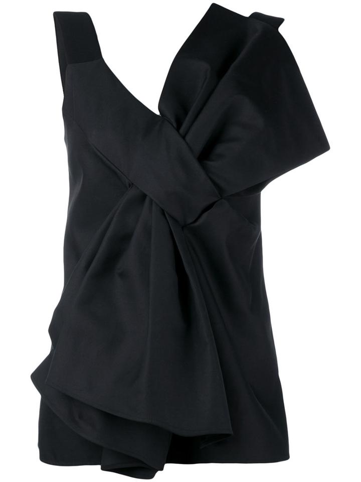 Victoria Beckham - Oversized Bow Top - Women - Silk/cotton - 8, Black, Silk/cotton