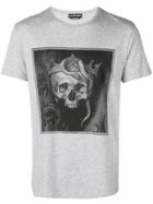 Alexander Mcqueen Crowned Skull T-shirt - Grey