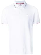 Sun 68 Logo Embroidered Polo Shirt - White