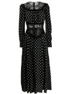Alessandra Rich Polka Dot Print Dress - 900black