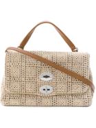 Zanellato Croco Embossed Tote - Brown
