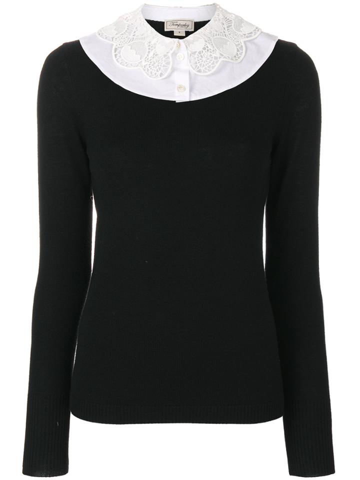 Temperley London Bliss Collar Jumper - Black