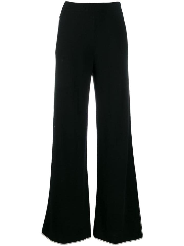Jil Sander Flared Cashmere Trousers - Black