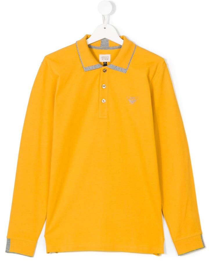 Armani Junior Classic Polo Shirt - Yellow & Orange