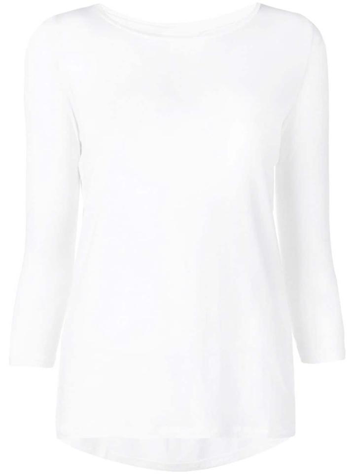 Majestic Filatures Boat Neck Loose Top - White