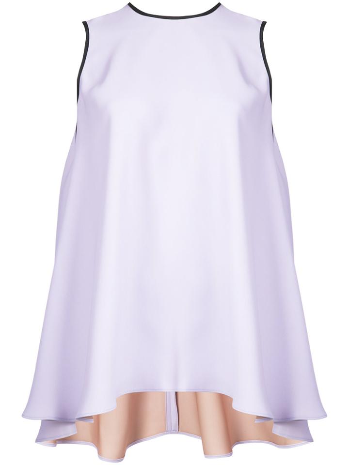 Maticevski Sleeveless Shift Blouse - Pink & Purple