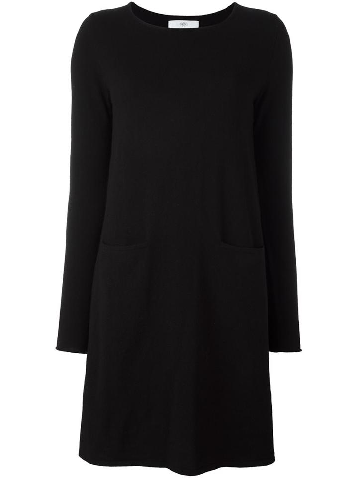Allude Longsleeved Knit Dress, Women's, Size: Small, Black, Cashmere