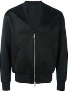 Neil Barrett Stylised Bomber Jacket, Men's, Size: Medium, Black, Polyamide/acetate/cupro