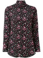 Saint Laurent Paris Collar Star Print Shirt - Black