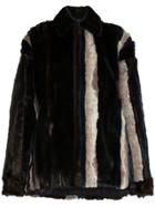 Y / Project Stripe Faux Fur Jacket - Unavailable