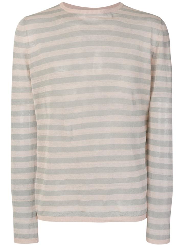Saint Laurent Striped Sweater - Nude & Neutrals