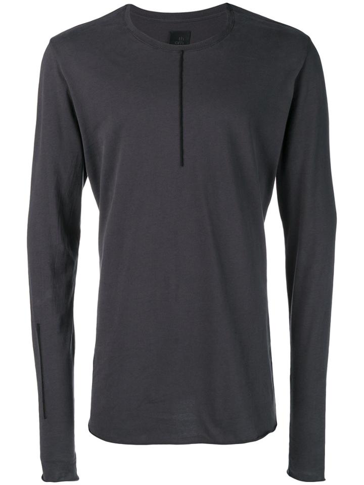 Thom Krom Round Neck Longsleeved T-shirt - Grey