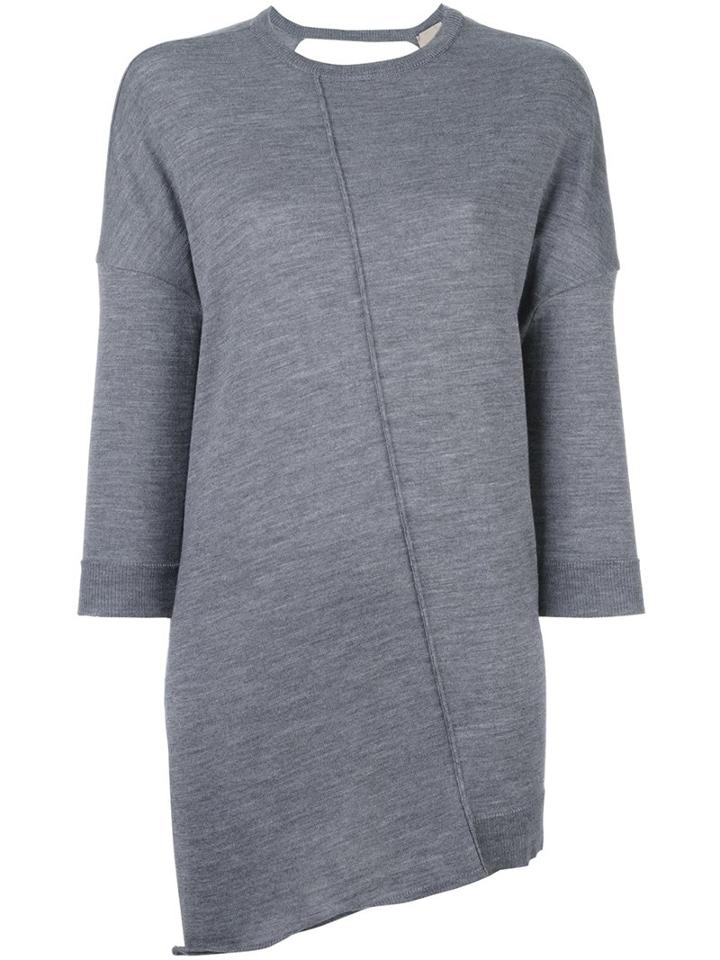 Nude Relaxed Fine Knit Top, Women's, Size: 40, Grey, Wool