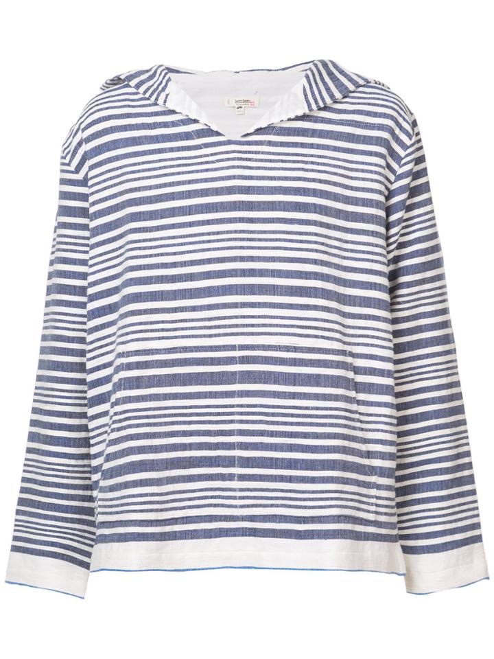 Lemlem Gabi Stripe Hoodie - Blue