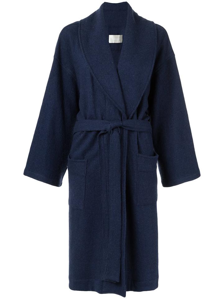 Lilly Sarti - Wool Coat - Women - Viscose/wool - 40, Blue, Viscose/wool