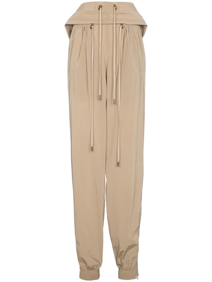 Y / Project Cropped Track Pants With Double Drawstring - Nude &