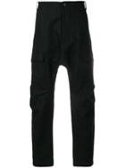 Tom Rebl Dropped Crotch Trousers - Black