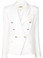 L'agence Classic Double-breasted Blazer - White