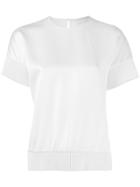 Victoria Beckham Ribbed Hem T-shirt - White