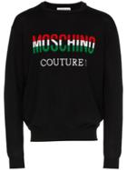 Moschino Italian Flag Logo Sweatshirt - Black