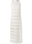 Twin-set - Lace Column Dress - Women - Silk/cotton - 38, White, Silk/cotton