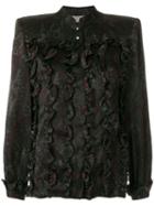 Valentino Pre-owned Ruffle Trim Shirt - Green