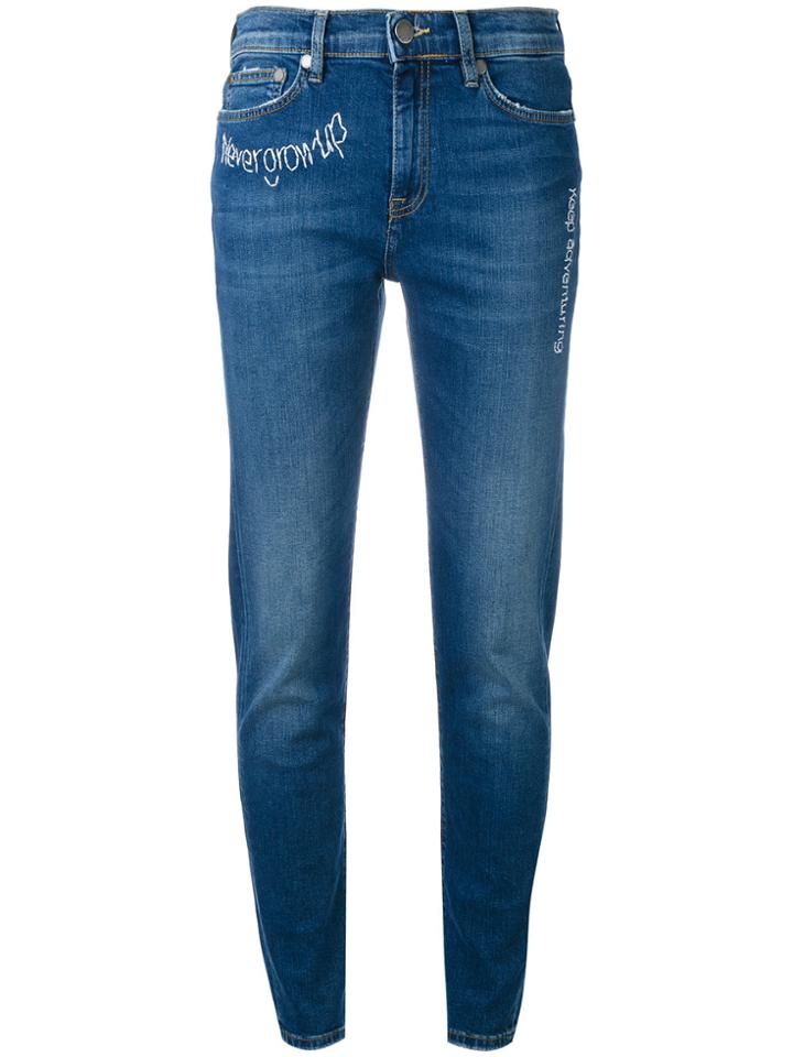 Mira Mikati Embroidered Jeans - Blue