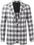 Tagliatore - Plaid Blazer - Men - Cotton/linen/flax/acrylic/cupro - 46, Blue, Cotton/linen/flax/acrylic/cupro